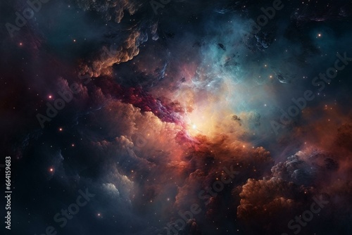 Magnificent celestial marvel: awe-inspiring cosmic nebula. Generative AI