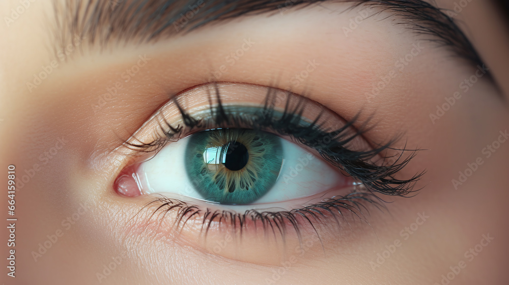 Obraz premium Close up shot of a women eyes.