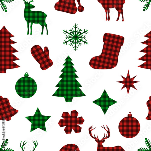 Festive Christmas Seamless Pattern Illustration