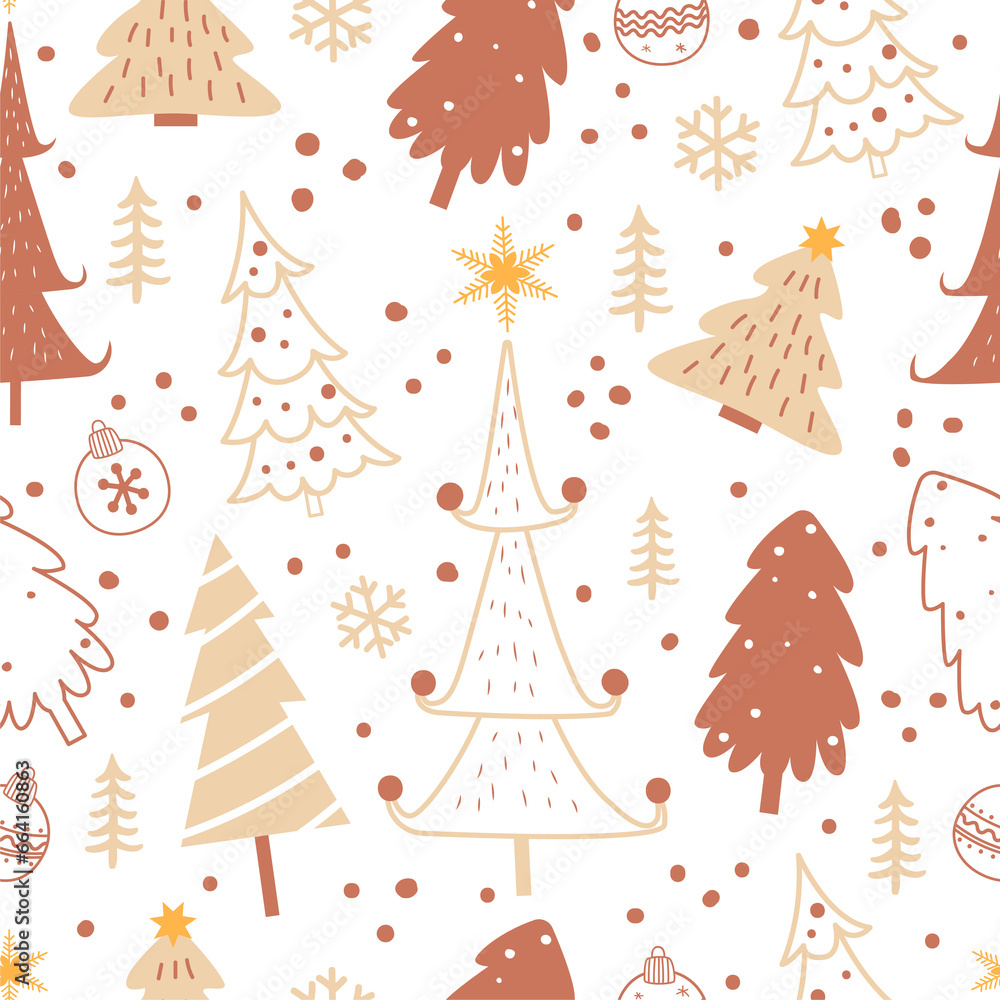 Festive Christmas Seamless Pattern Illustration Festive Christmas Seamless Pattern Illustration
