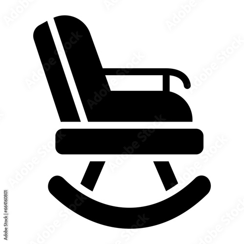 rocking chair Solid icon