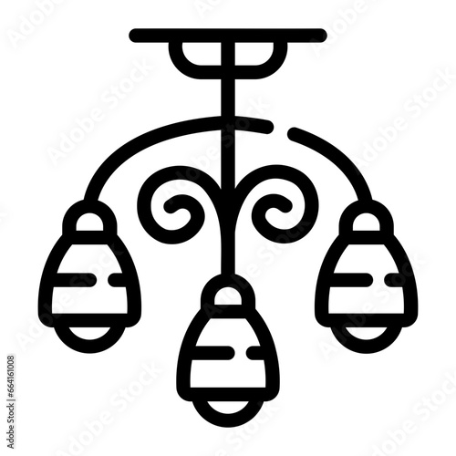 ceiling lamp Line Icon
