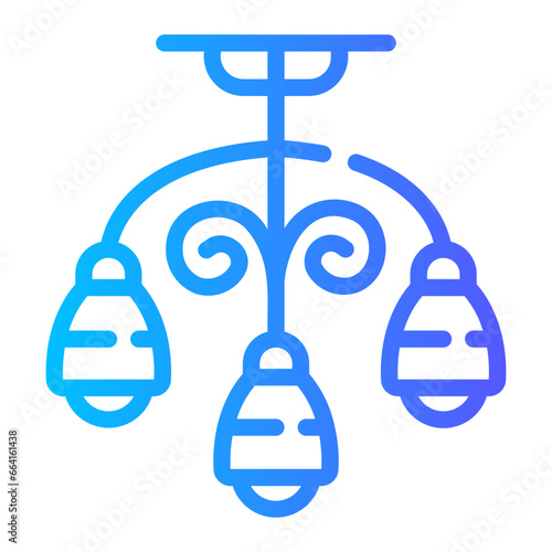 ceiling lamp Line Gradient Icon
