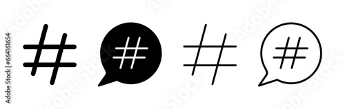 Hashtag icon vector. hashtag simbols