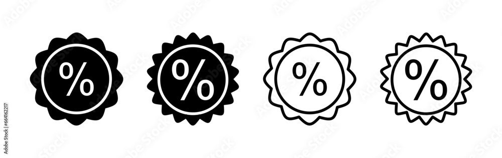 Discount icon vector. shopping tags. percentage icon - obrazy, fototapety, plakaty 