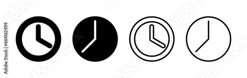 Clock icon. Time icon vector. Clock icon in trendy flat style isolated