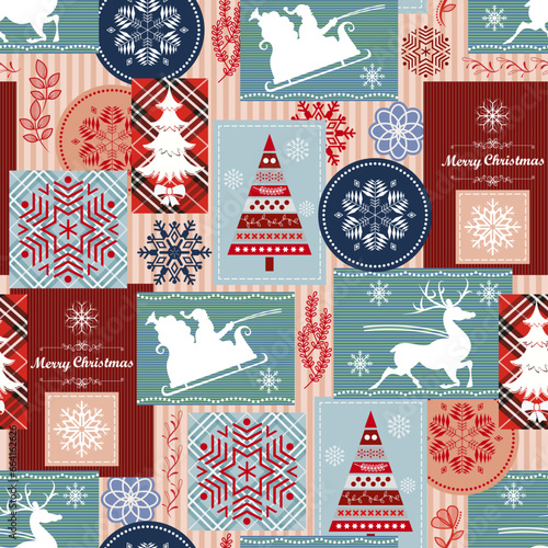 Festive Christmas Seamless Pattern Illustration
