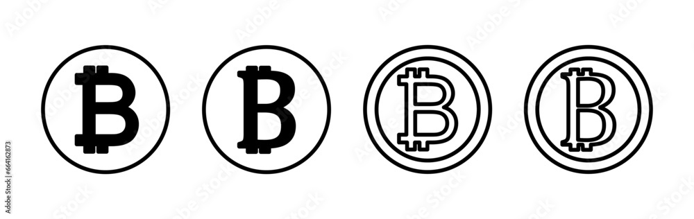 Bitcoin icon vector. payment symbol. Cryptocurrency logo. Bitcoin icon vector. payment symbol. Cryptocurrency logo.