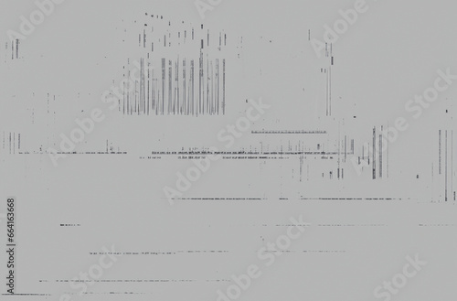 A grayscale abstract digital glitch background with pixelated noise, signal error patterns, and distorted data lines, creating a technical and futuristic texture.