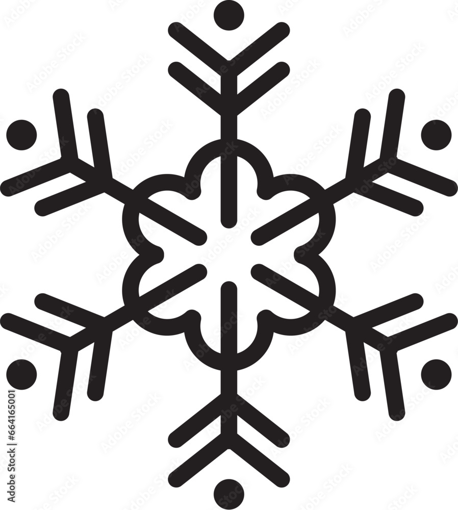 Fototapeta premium Christmas snowflake icon vector.