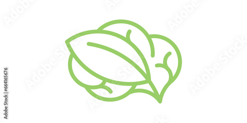 logo design combining the shape of a brain with leaves.