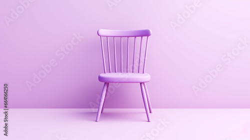 Purple chair on a purple pastel background.