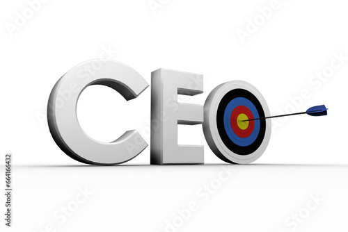 Digital png text of ceo with shield with arrow on transparent background