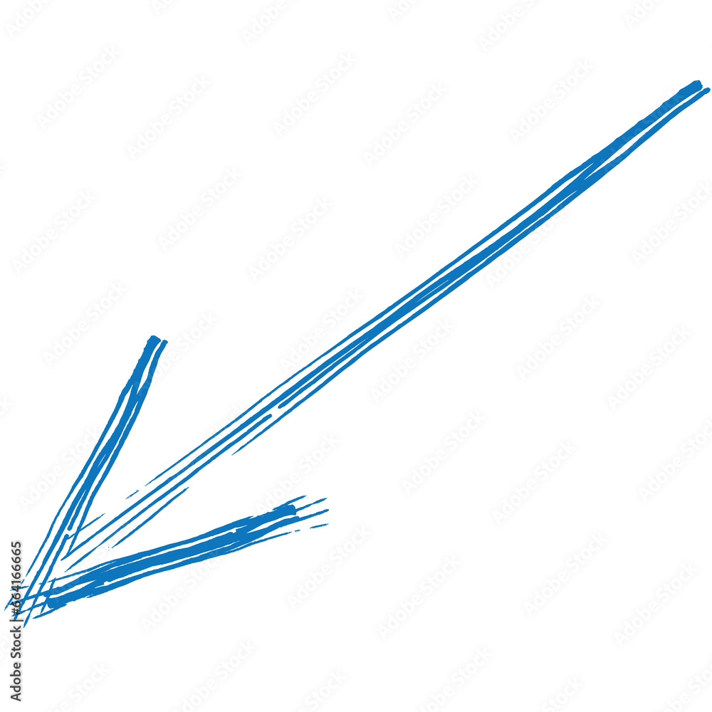Digital png illustration of blue straight arrow on transparent ...