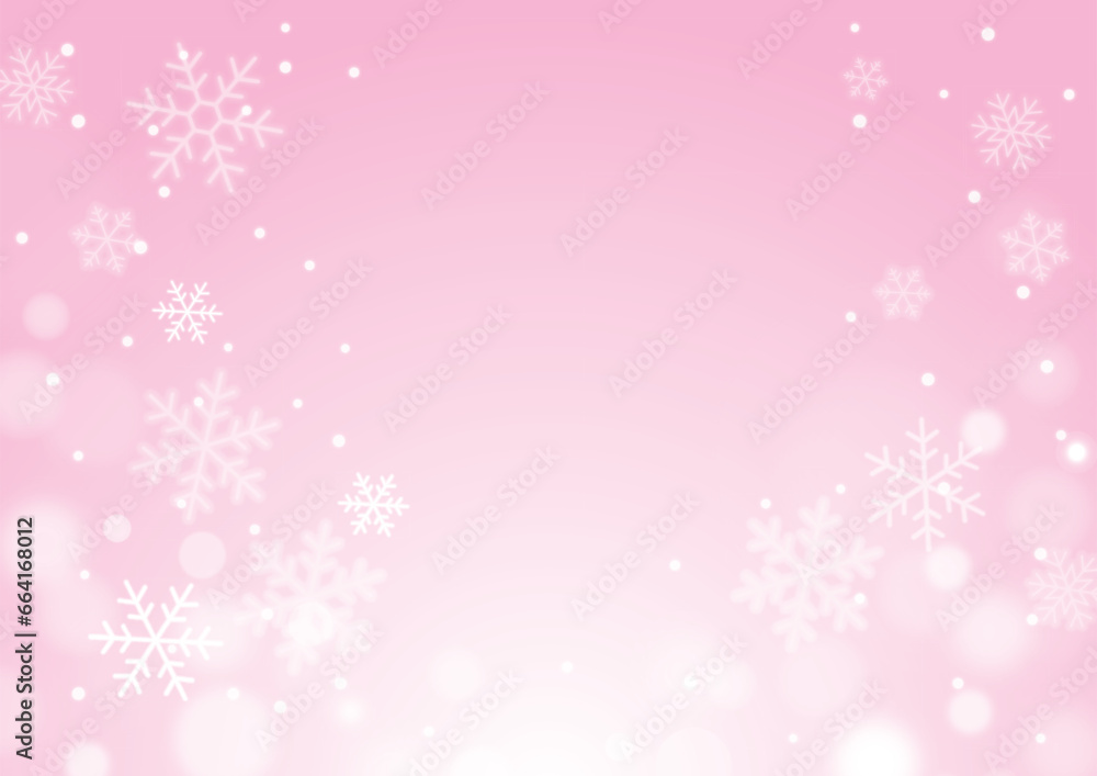 冬の光彩キラキラなクリスマス雪結晶背景ピンク 冬の光彩キラキラなクリスマス雪結晶背景ピンク