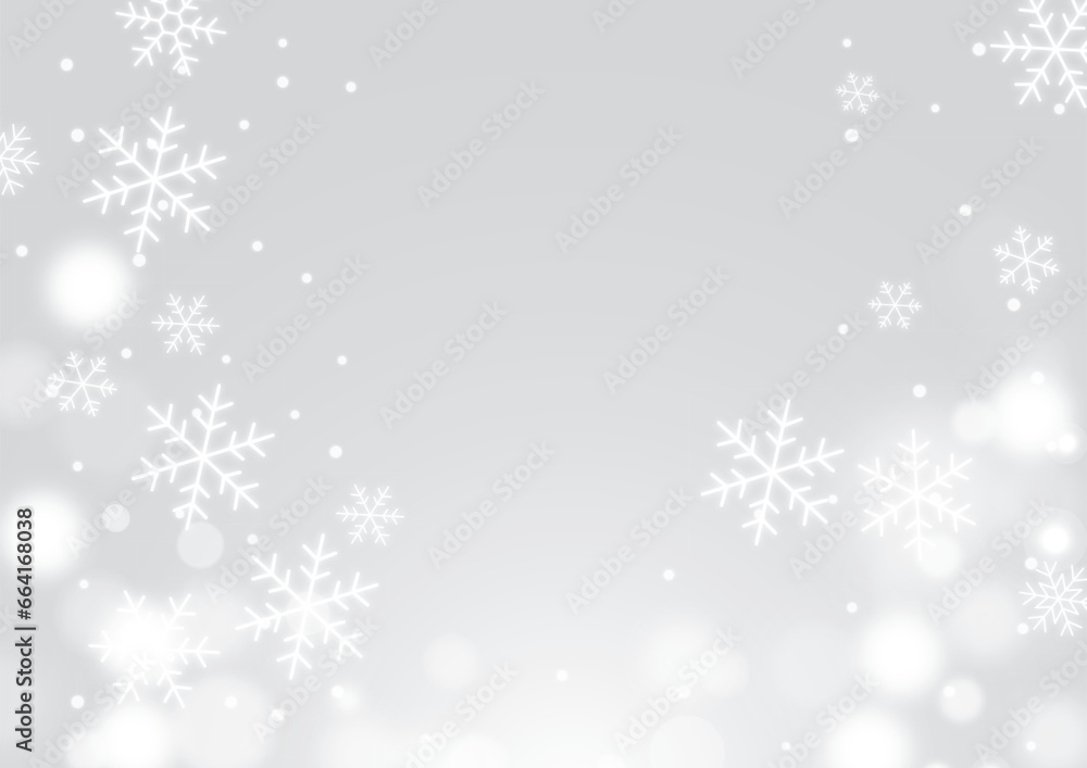 冬の光彩キラキラなクリスマス雪結晶背景シルバー 冬の光彩キラキラなクリスマス雪結晶背景シルバー