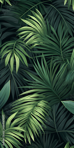 Colorful tropical leaves illustration background