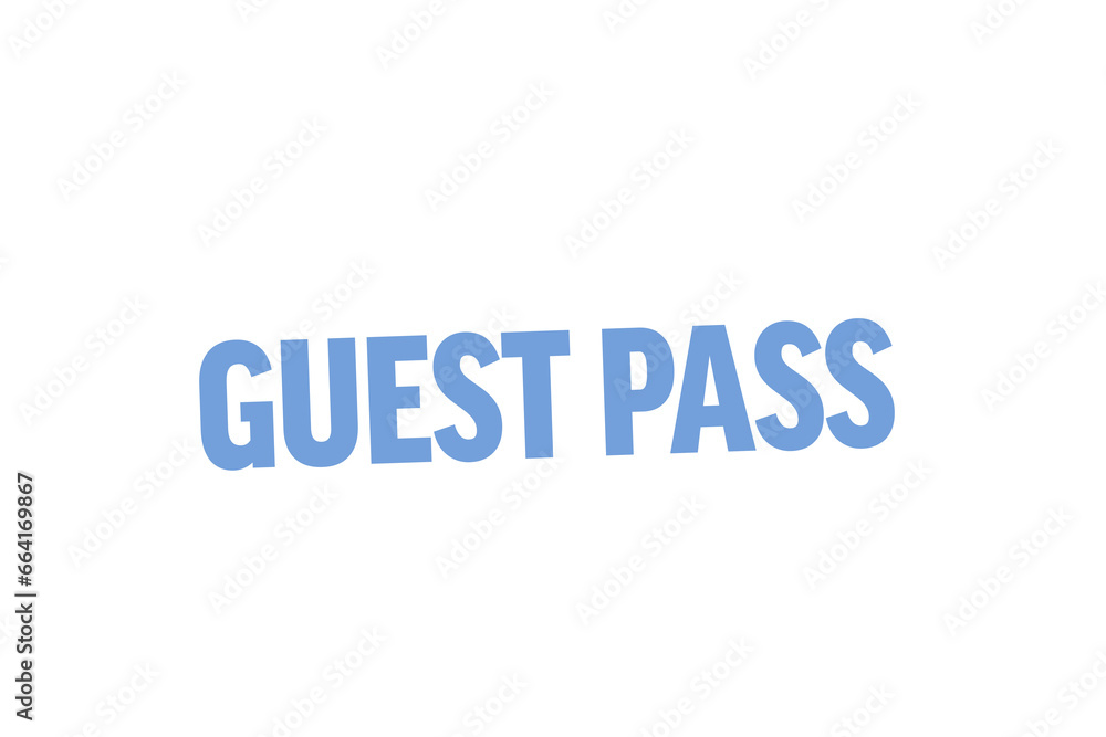 Digital png illustration of guest pass text on transparent background Digital png illustration of guest pass text on transparent background