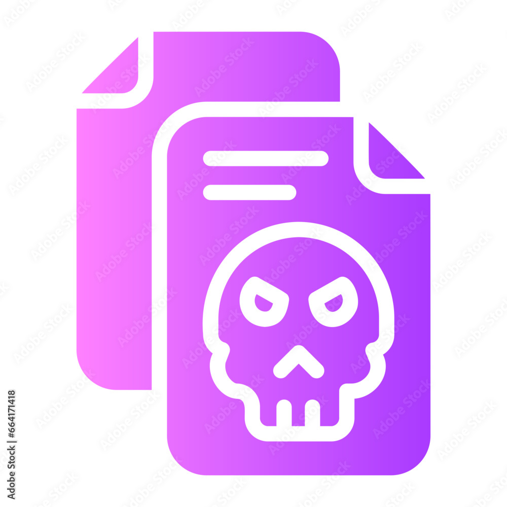 hacked file Line Gradient Icon