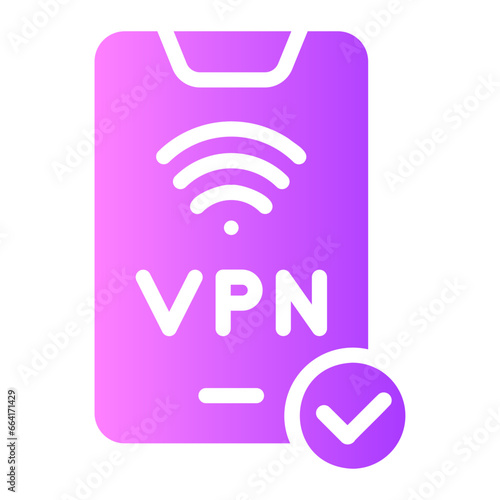 vpn Line Gradient Icon