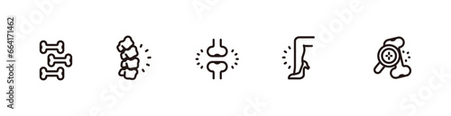 Simple icon set of bones.