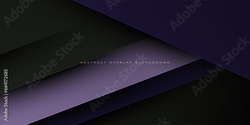 Abstract dark gray and purple overlap background template vector with triangle papercut pattern. Purple background with shadow design. Eps10 vector