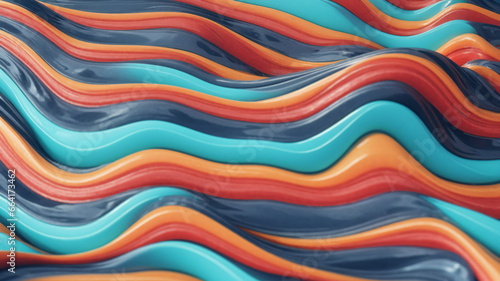 abstract colorful background with waves - Generative AI