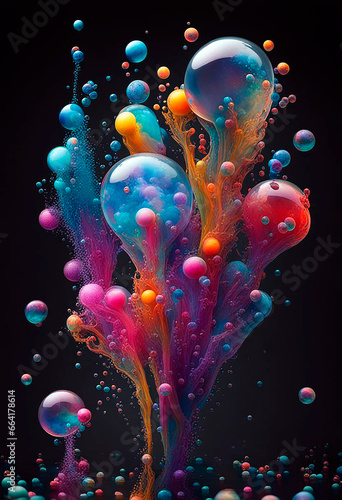 Burbujas de Colores (ID: 664178614)