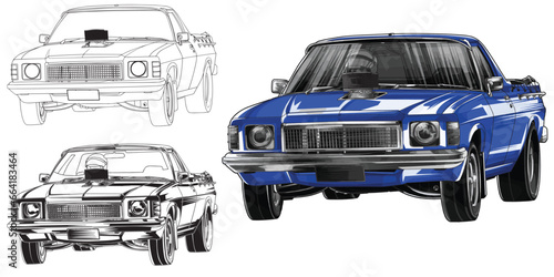 blue drag race illustration isolated in white background, this design is not ai generated.` Please see my portfolio. I've been making microstock designs for 3 years 
