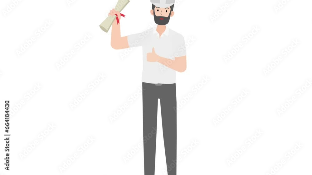 Engineer talking about cash or card payment option character design Engineer talking about cash or card payment option character design