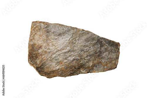 фотографія Mica schist rock stone isolated on white background.