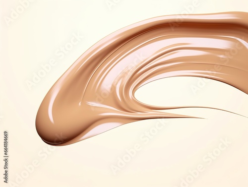 Liquid foundation splash element, fluid cosmetic cream 3d rendering.
