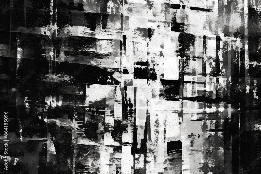 Graphic resource. Grungy and rusty paint black and white abstract background with copy space
