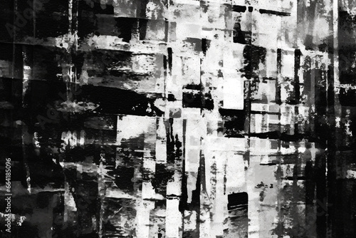 Graphic resource. Grungy and rusty paint black and white abstract background with copy space