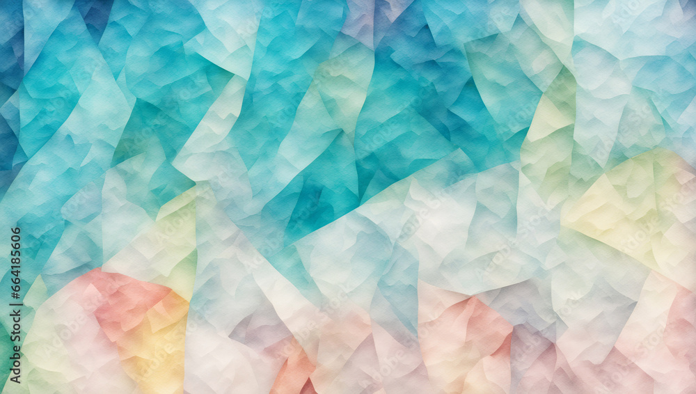 Obraz premium カラフルな和紙が重なった背景 テクスチャ 生成ai