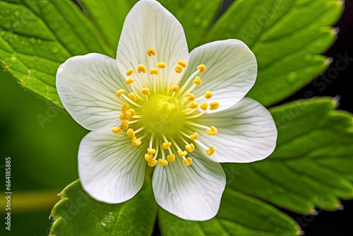 Beautiful strawberry flower.