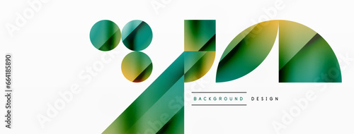 Vector background. Minimalist geometric backdrop adorned with circles and shapes. Abstract art inviting creativity for digital designs, presentations, website banners, social media posts