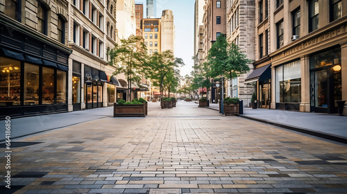 New York City Old SoHo Downtown Paving Stone Street