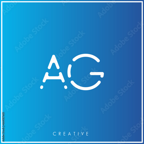 AG Creative latter logo design Premium Vector. Creative Logo. Vector Illustration logo. letters Logo.