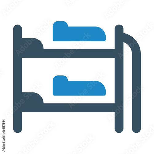 Hostel bed icon vector illustration