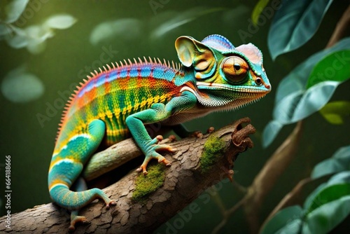 chameleon on a branch