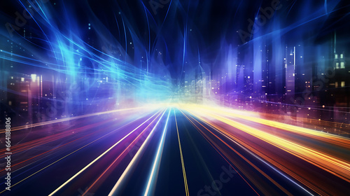 Futuristic High Internet Speed Fast Internet Background © BornHappy