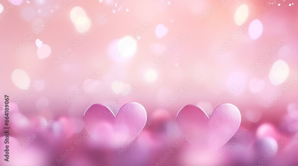 Beautiful Blur Heart Pink Background Beautiful Romantic Glitter