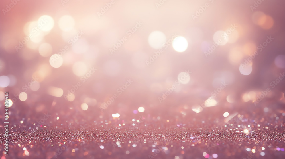 Beautiful Silver and Pink Glitter Vintage Lights Background
