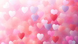 Amazing Valentines Day Abstract Background with Hearts Women