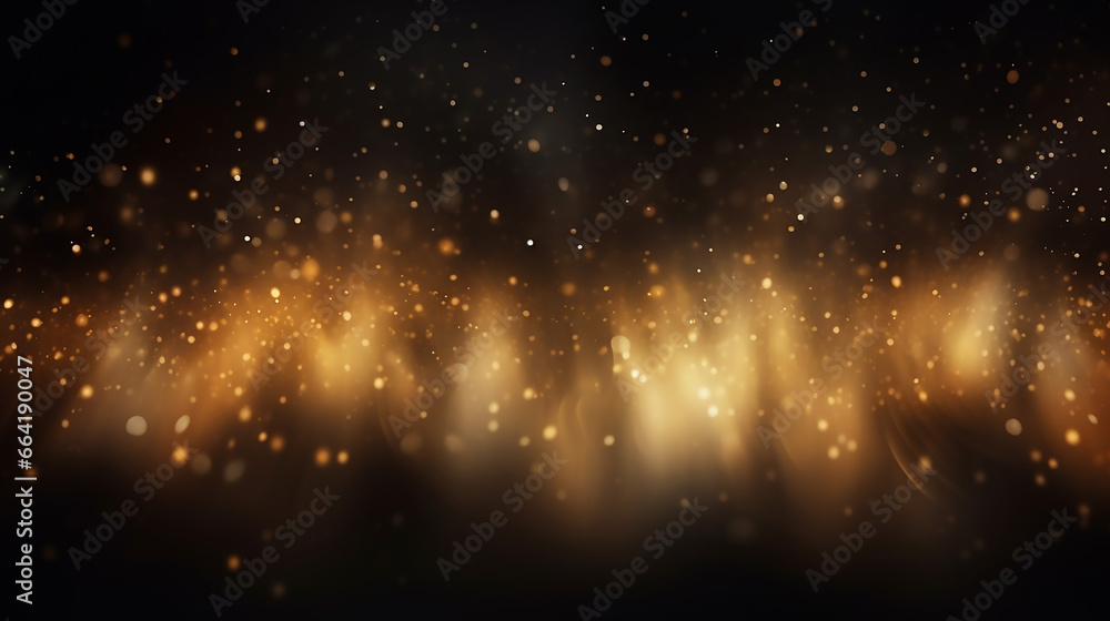 Elegant Abstract Magical Light Effect with Golden