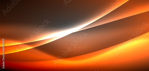 Neon-lit waves surge across background, mesmerizing dance of luminescence and motion. Dynamic backdrop captures essence of energy and modern aesthetics