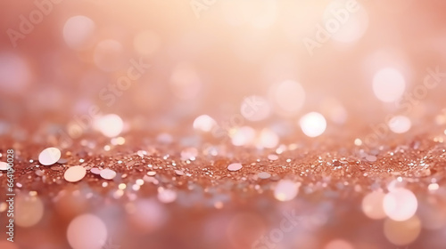 Beautiful Abstract Blur Rose Gold Glitter Sparkle Defocused