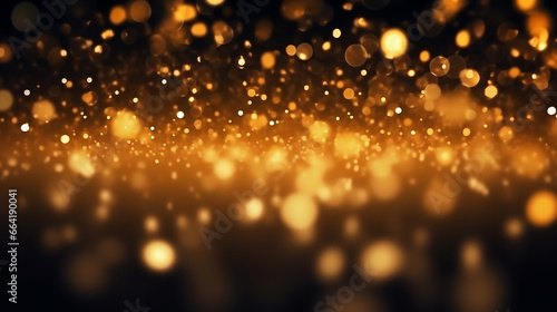 Amazing Abstract Gold Blurry Bokeh Background with Lights