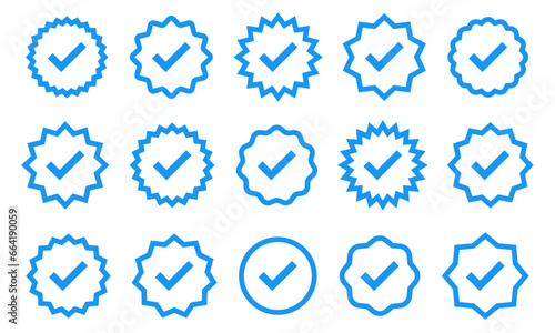 Verification icon set